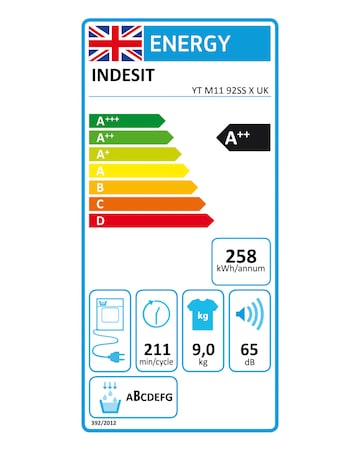 Indesit YTM1192SS X UK 9kg Heat Pump Tumble Dryer - Silver