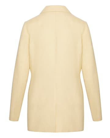 Yellow Linen Double Breasted Blazer