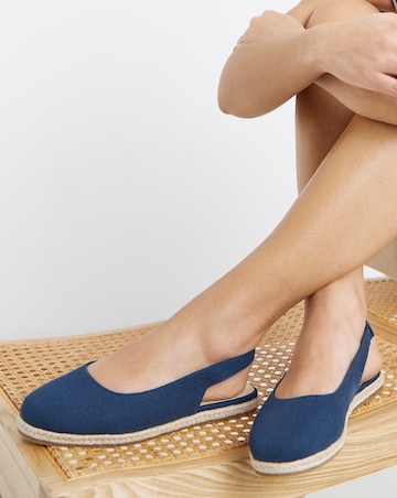 Sherelle Espadrille Flat Slingback Shoes - Wide Fit (E)