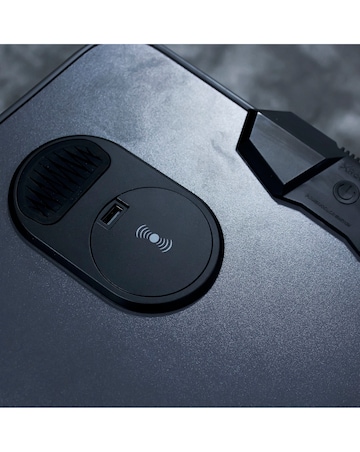 X Rocker Carbon-Tek Desk with Wireless Charging and Neo Fiber LED