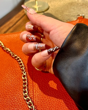 BLK Listed Instant Acrylic Nails Bandana Print