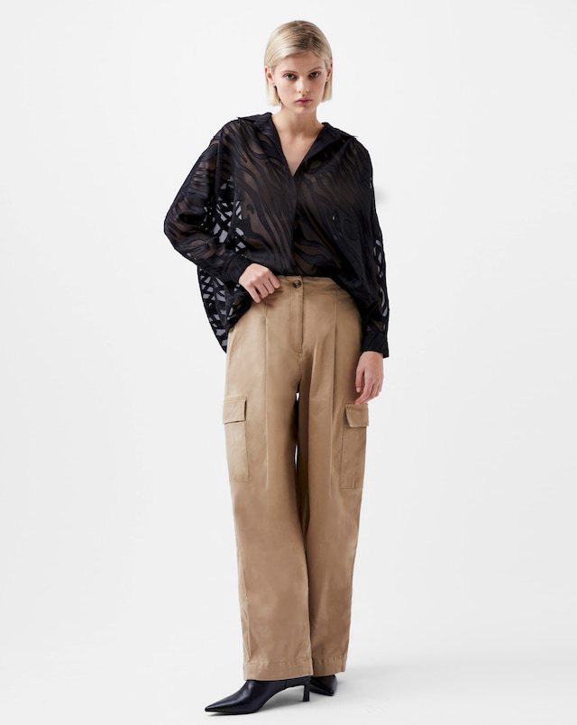 French Connection Zebra Devore Popover
