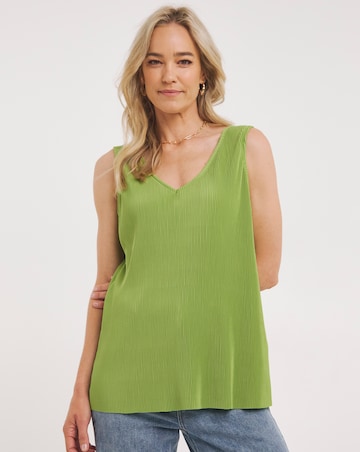 Green Plisse Vest