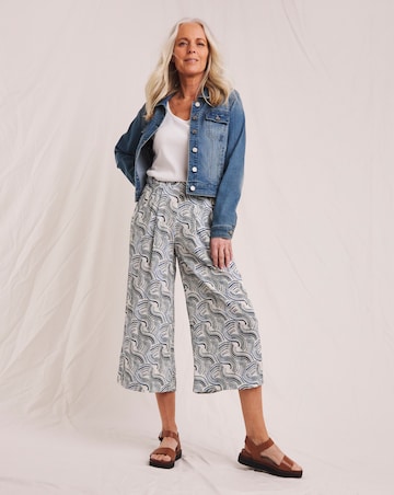 Julipa Printed Textured Crinkle Culotte