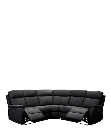 Aspire Kingsmere Leather Power Recliner Corner Sofa