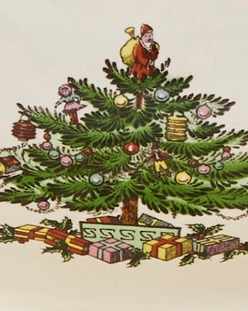 Spode Christmas Tree Gravy Boat and Stand