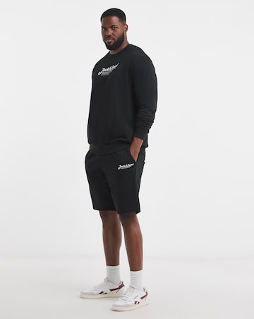 Jack & Jones Beau Sweatshirt & Short Set - Black