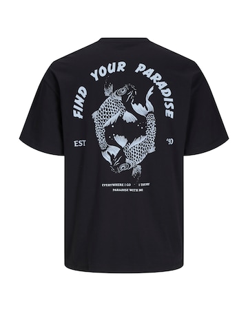 Jack & Jones Charge Back Graphic T-Shirt - Black