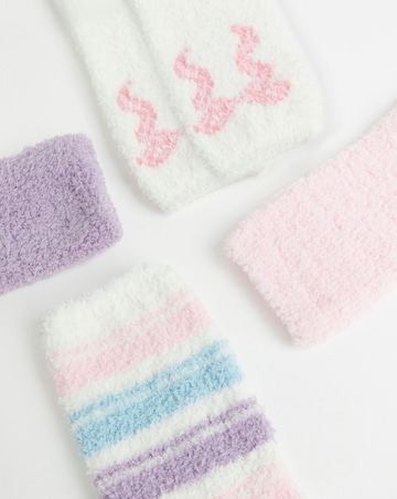 Pretty Secrets (5 Pair Pack) Fluffy Socks Pastels