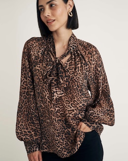 Nobody's Child Goldie Leopard Blouse