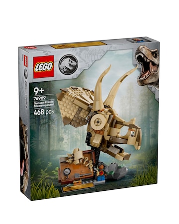 LEGO Jurassic World Dinosaur Fossils: Triceratops Skull Model Playset 76969