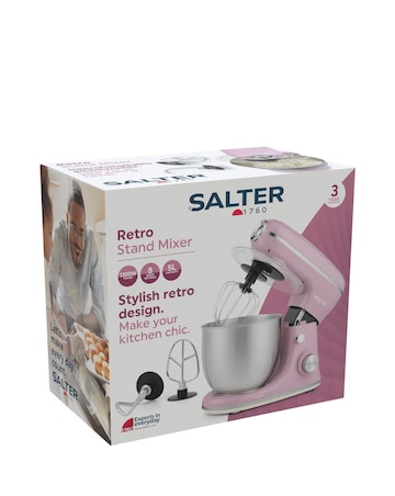 Salter Retro Stand Mixer Pink