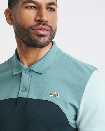 Lacoste Short Sleeve Colourblock Polo - Blue