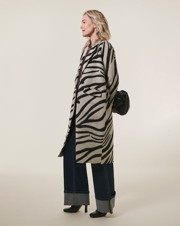Zebra Printed Longline Coat