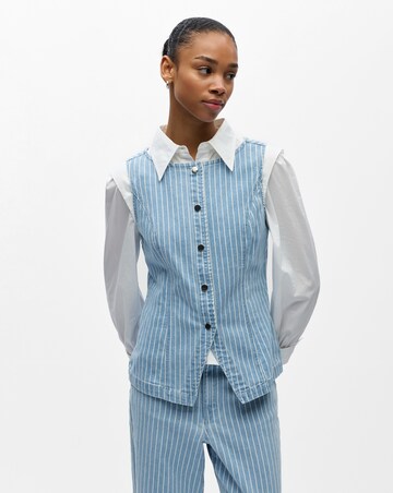 OBJECT Sleeveless Denim Waistcoat