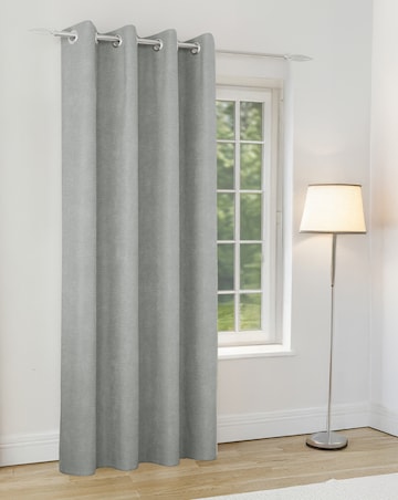 Knightsbridge Chenille Blackout Eyelet Door Curtain