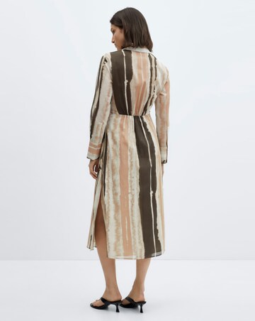 Mango Zoey Tie-Dye Stripe Midi Shirt Dress