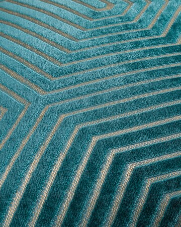 Paoletti Evoke Cut Velvet Large Cushion Cover - Teal
