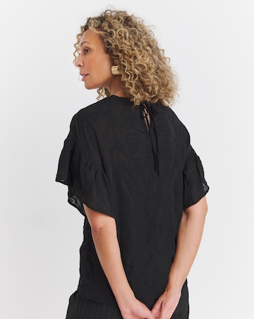 Black Embroidered Blouse