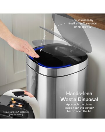 Swan 30L Square Sensor Bin