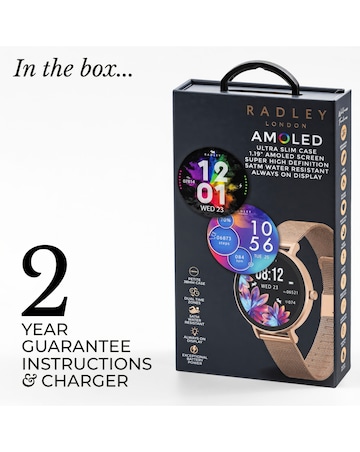 Radley Series 28 AMOLED Mesh Strap Watch - Rose Gold