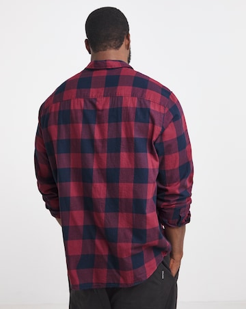 Jack & Jones Gingham Check Shirt - Port/Navy