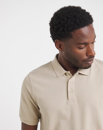 Pique Polo Long - Beige