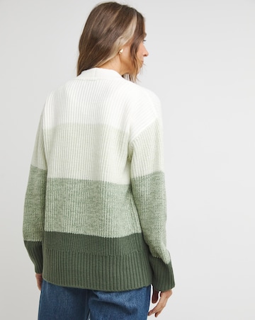 Edge to Edge Ombre Striped Cardigan