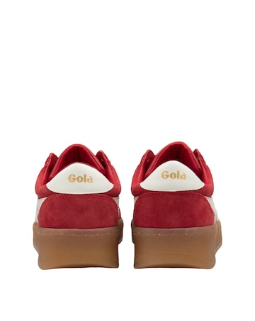 Gola Grandslam Suede Trainers - Red/Off White/Gum