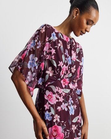 Joanna Hope Printed Crinkle Chiffon Dress