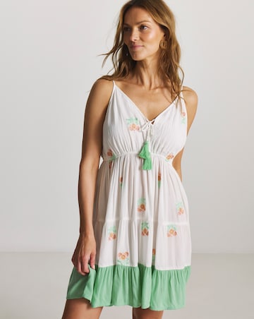 Figleaves Embroidered Mini Beach Dress