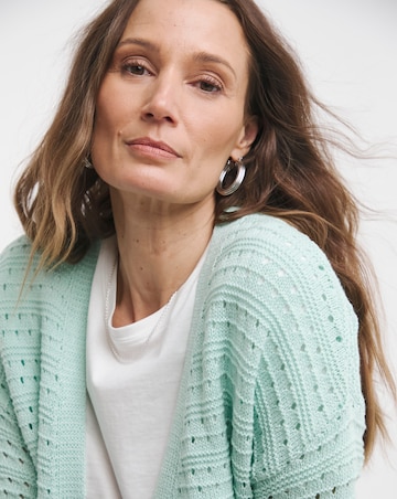 Sage Crochet Edge To Edge Cardigan