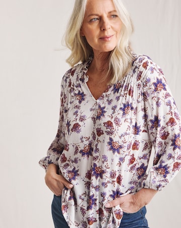 Julipa Textured Crinkle Printed Top