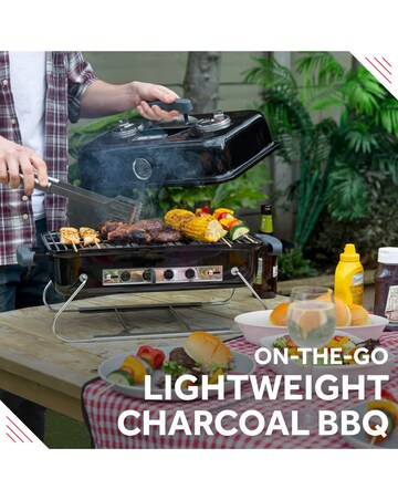 George Foreman Black Toolbox Charcoal BBQ