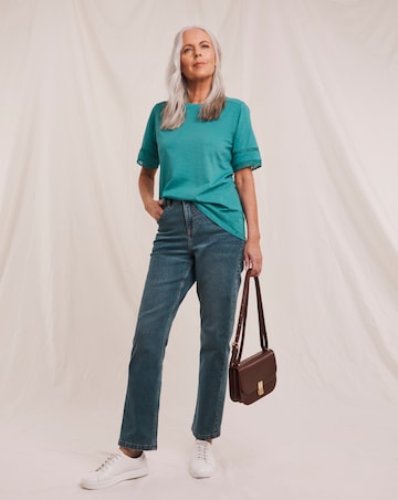 Julipa Lace Trim Pure Cotton T-Shirt