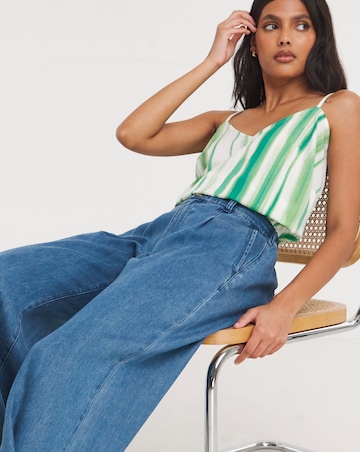 Mid Blue LyocellSoft Wide Leg Jeans