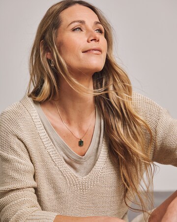 Anthology V Neck Tape Yarn Longline Jumper