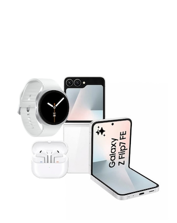 Samsung Z Flip7 FE 128GB 5G White, Watch8 40mm BT Silver and Buds3