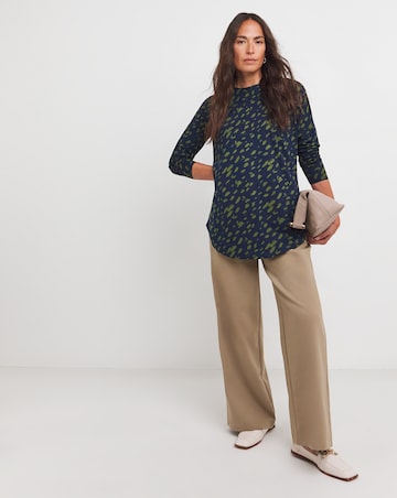 Pure Cotton Longline Long Sleeve Curved Hem