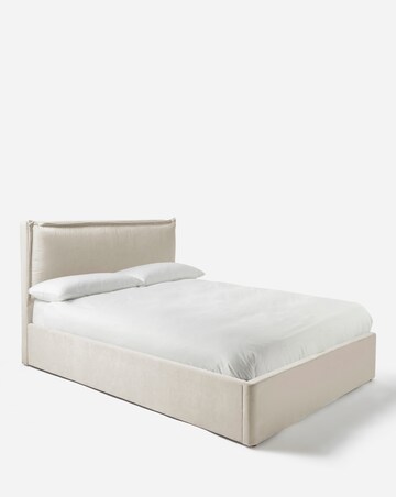 Naya Pillowback Fabric Ottoman Bed with 3 Layer Memory Foam Hybrid Mattress