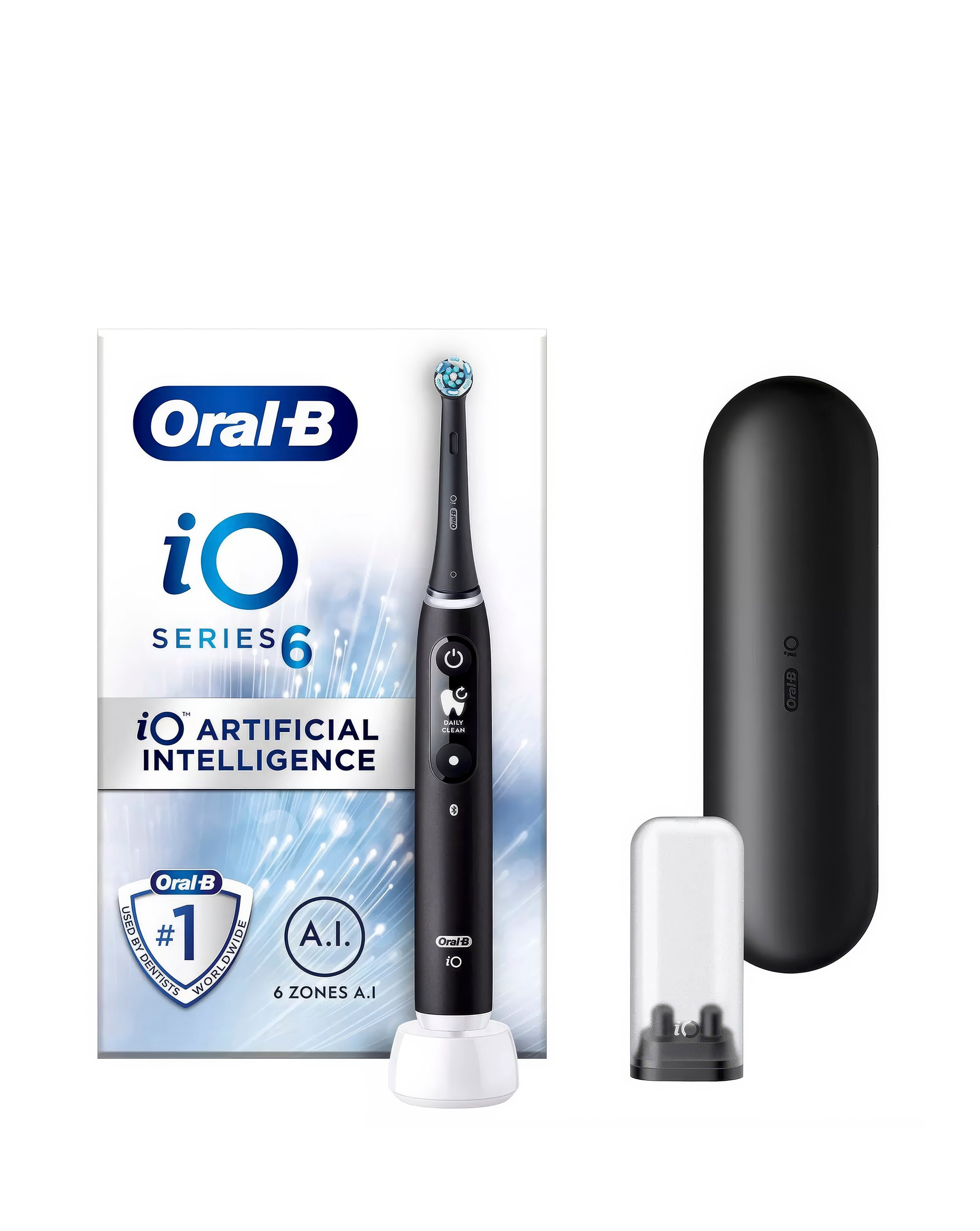 Oral-B iO6 Black Lava Electric Toothbrush + Travel Case