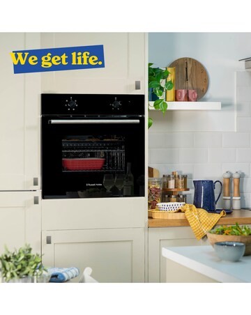 Russell Hobbs RHFEO7004B 70L Built-In Single Electric Fan Oven - Black