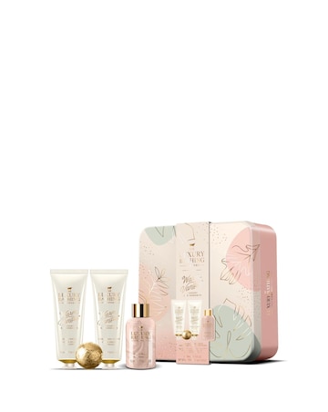 The Luxury Bathing Company Warm Vanilla Nourishing Delights Tin Set
