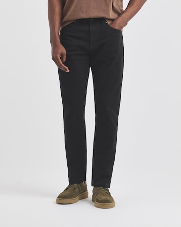 Union Black Straight Stretch Gabardine Jeans