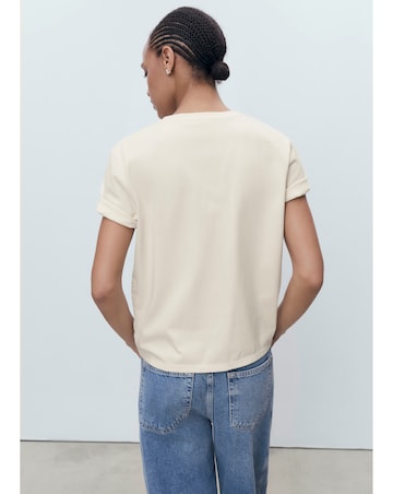 MANGO FLORAL APPLIQUE T-SHIRT