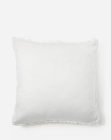 Scallop Faux Fur Cushion - Ivory