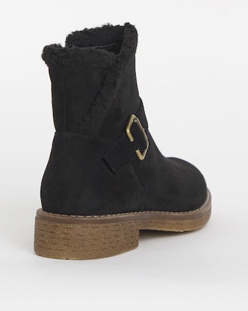 Cushion Walk Borg Lined Winter Boot Crepe Sole EEE Fit