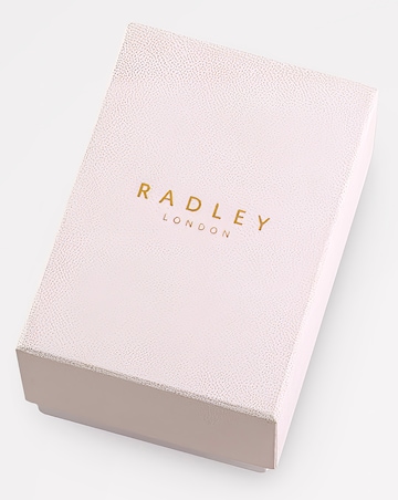 Radley Gold Plated Stone Set Black Leather Strap Watch