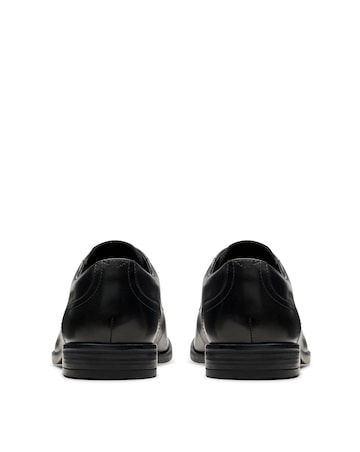 Clarks Brandon Lace Leather Shoe - Black