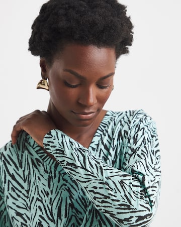 V-Neck Split Hem Slouch T-Shirt